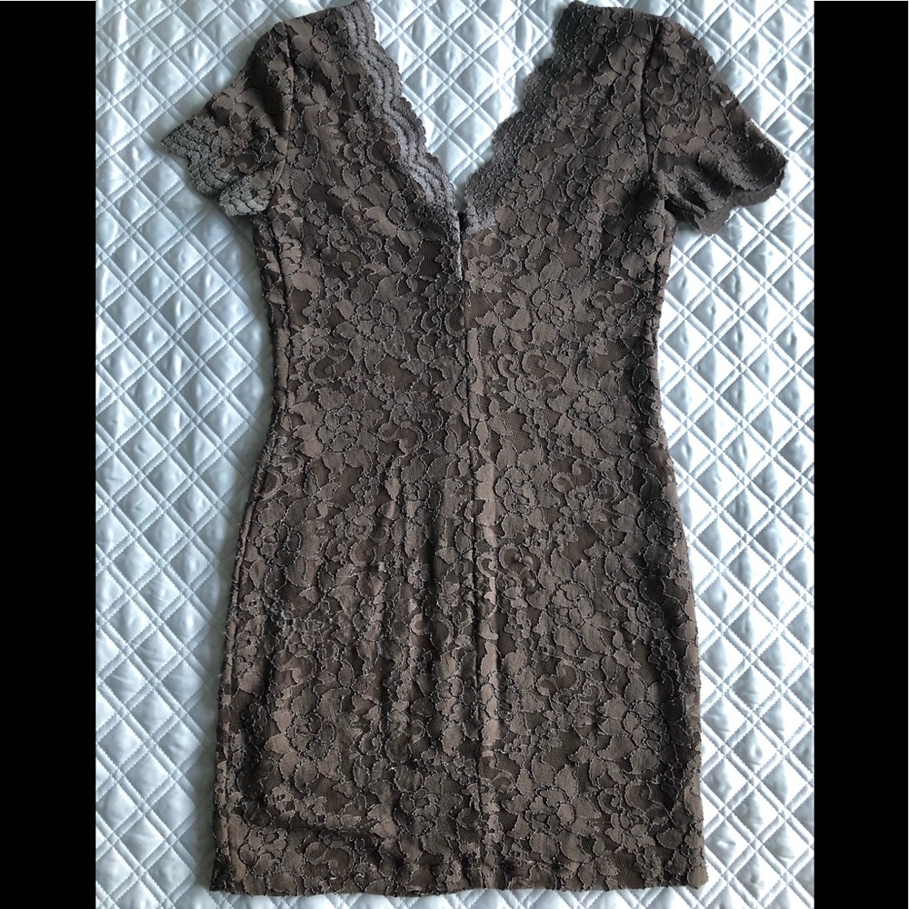 Lace Dress, Scalloped V-neck